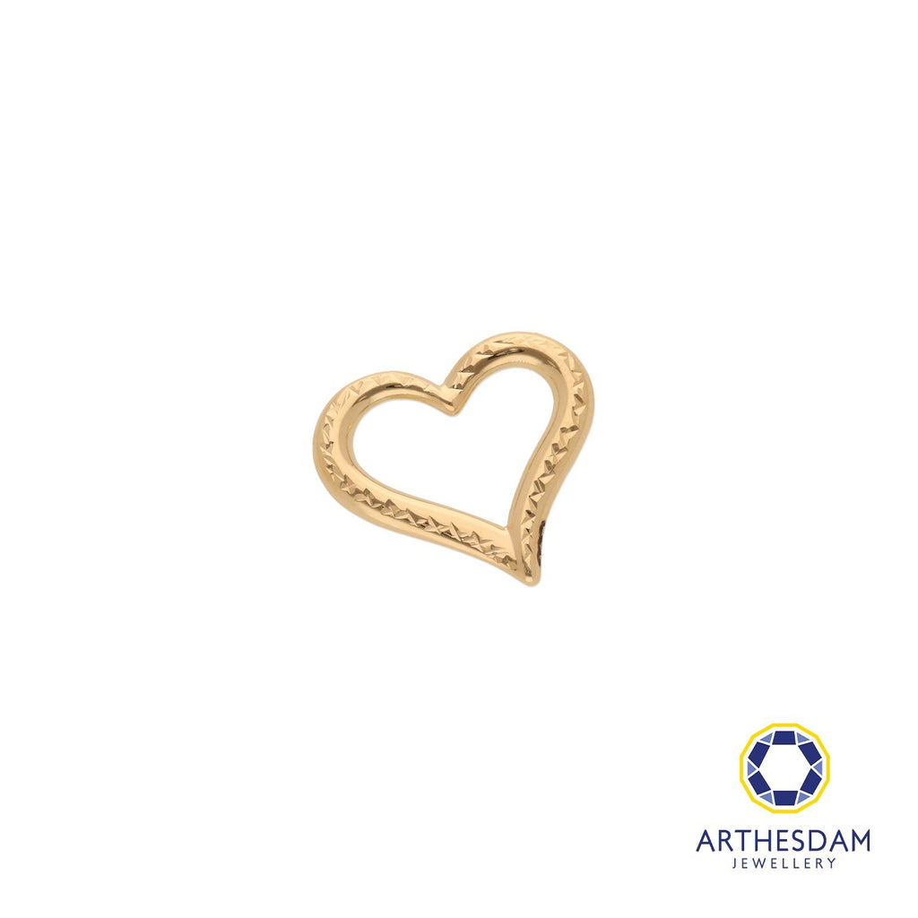 Arthesdam Jewellery 18K Yellow Gold Two-toned Double Sided Heart Pendant