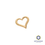 Arthesdam Jewellery 18K Yellow Gold Two-toned Double Sided Heart Pendant