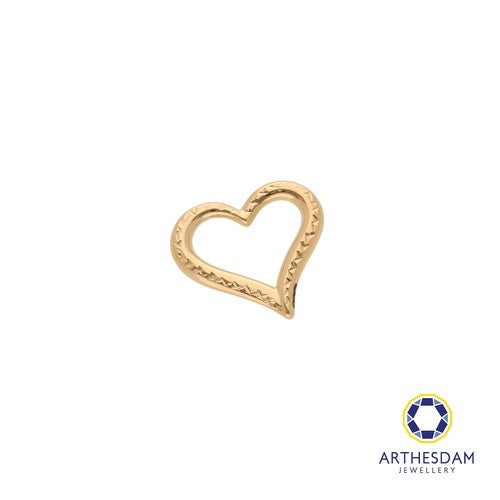 Arthesdam Jewellery 18K Yellow Gold Two-toned Double Sided Heart Pendant