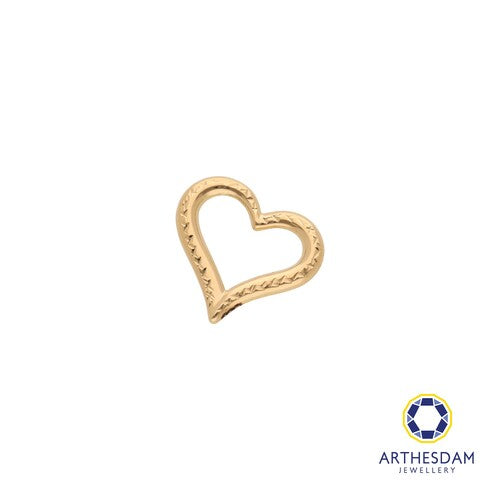 Arthesdam Jewellery 18K Yellow Gold Two-toned Double Sided Heart Pendant