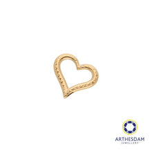 Load image into Gallery viewer, Arthesdam Jewellery 18K Yellow Gold Two-toned Double Sided Heart Pendant
