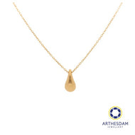 Arthesdam Jewellery 18K Yellow Gold Classy Raindrop Necklace