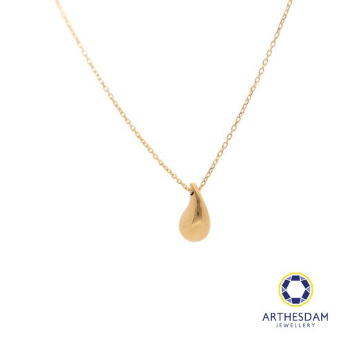 Arthesdam Jewellery 18K Yellow Gold Classy Raindrop Necklace