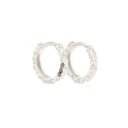 Arthesdam Jewellery 14K White Gold Sparkles Petite Hoop Earrings