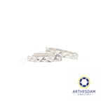 Arthesdam Jewellery 14K White Gold Sparkles Petite Hoop Earrings