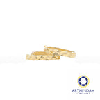 Arthesdam Jewellery 14K Yellow Gold Sparkles Petite Hoop Earrings