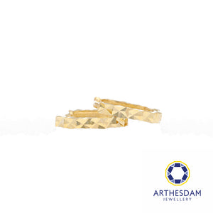 Arthesdam Jewellery 14K Yellow Gold Sparkles Petite Hoop Earrings