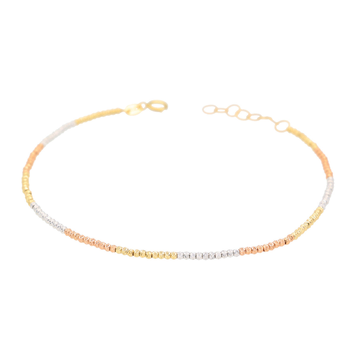 Arthesdam Jewellery 14K Gold 3-Toned Minimalist Ball Bracelet