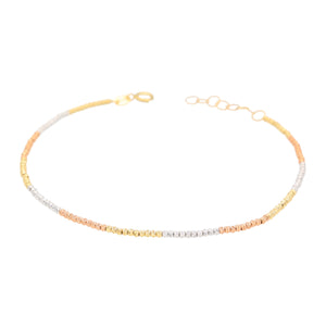 Arthesdam Jewellery 14K Gold 3-Toned Minimalist Ball Bracelet