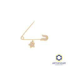 Load image into Gallery viewer, Arthesdam Jewellery 9K Yellow Gold Dangling Star Brooch
