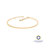 Arthesdam Jewellery 9K Square Bead Bangle Bracelet