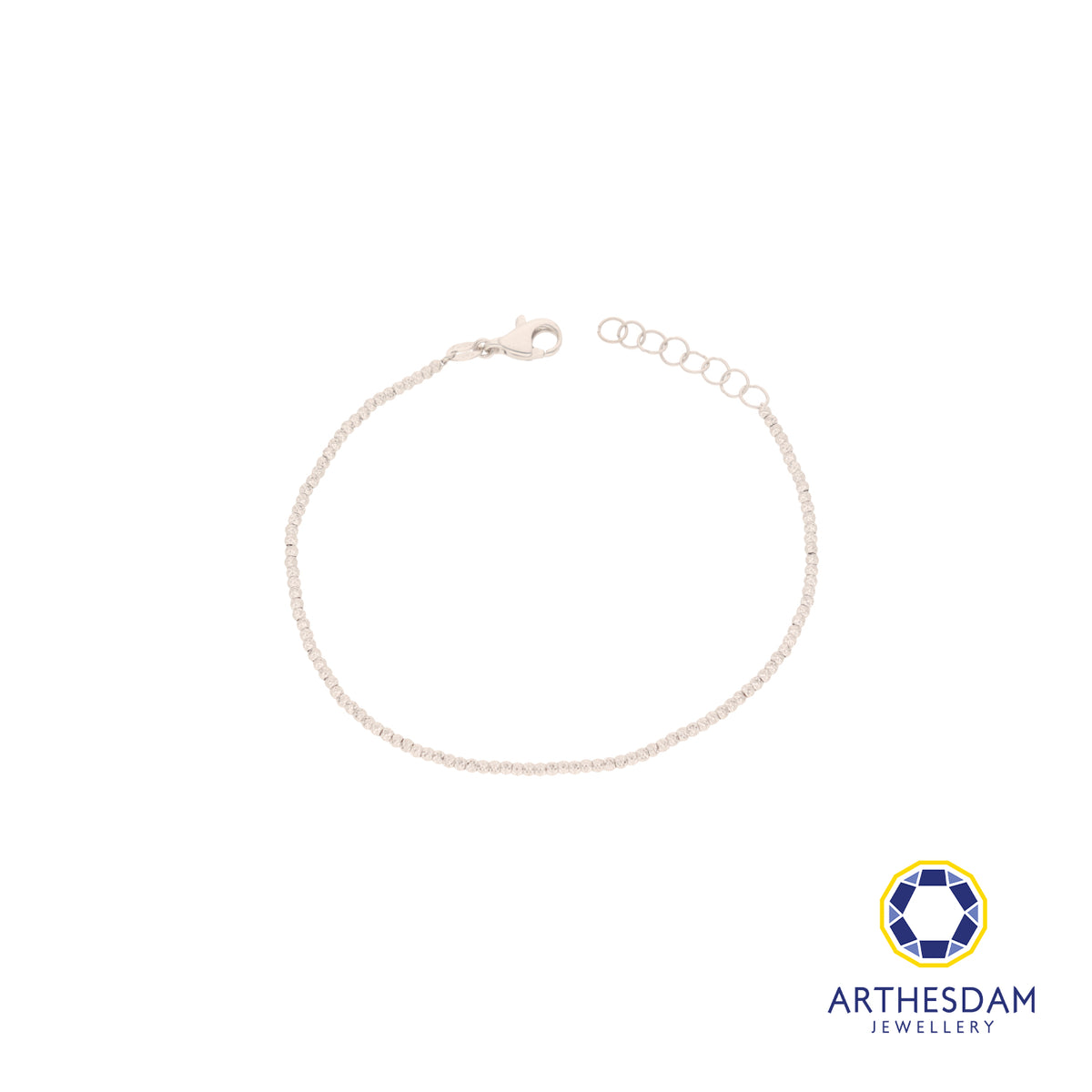 Arthesdam Jewellery 14K White Gold Minimalist Ball Bracelet