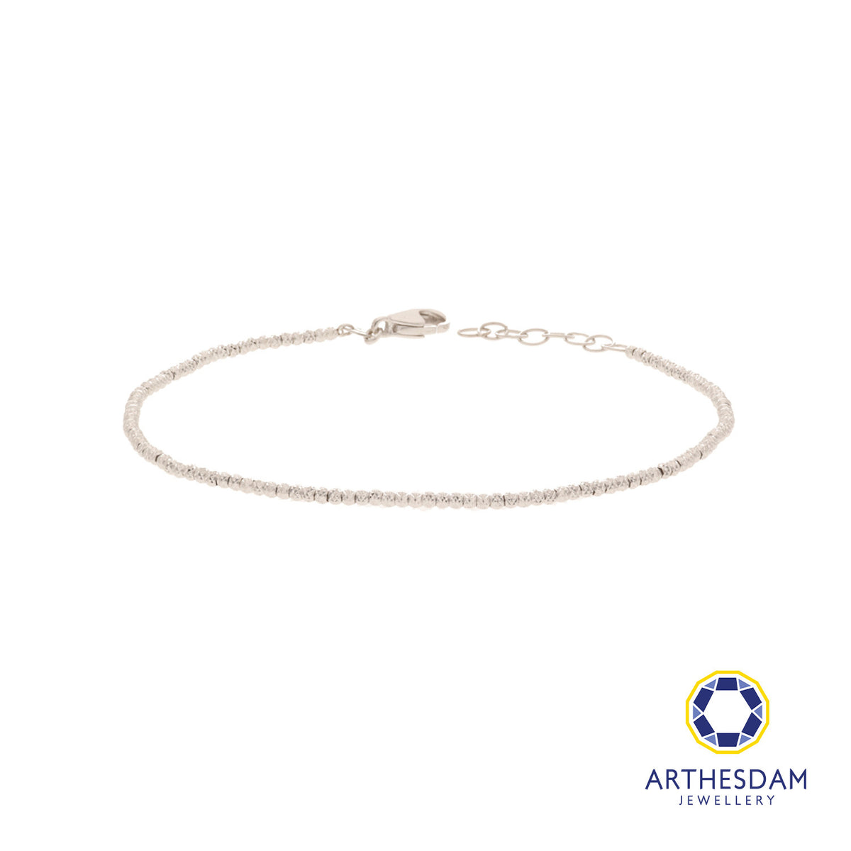 Arthesdam Jewellery 14K White Gold Minimalist Ball Bracelet