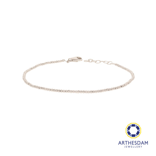 Arthesdam Jewellery 14K White Gold Minimalist Ball Bracelet