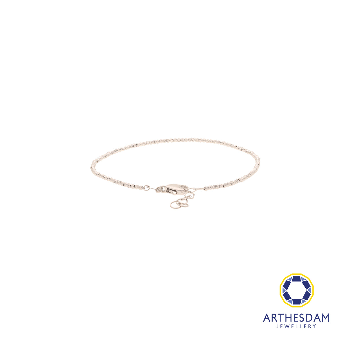 Arthesdam Jewellery 14K White Gold Minimalist Ball Bracelet