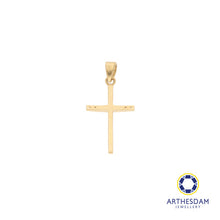 Load image into Gallery viewer, Arthesdam Jewellery 14K Yellow Gold Cross Pendant With Stones

