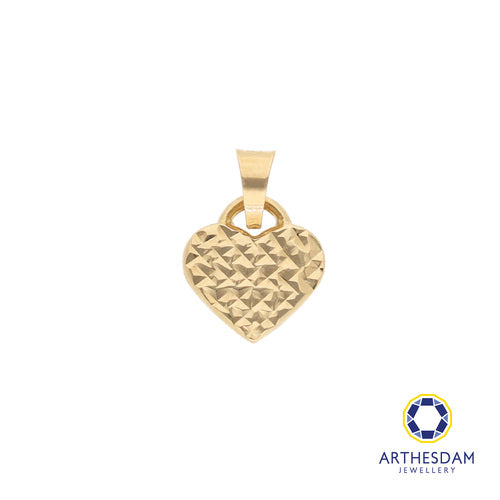 Arthesdam Jewellery 14K Yellow Gold Shiny Heart Lock Pendant