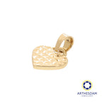 Arthesdam Jewellery 14K Yellow Gold Shiny Heart Lock Pendant