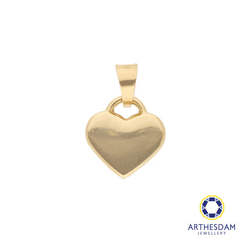 Arthesdam Jewellery 14K Yellow Gold Shiny Heart Lock Pendant