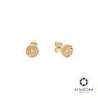 Arthesdam Jewellery 14K Yellow Gold Modern Royal Coin Earrings