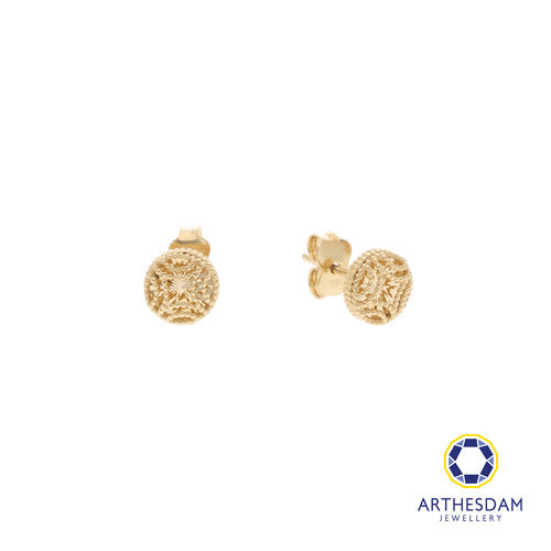 Arthesdam Jewellery 14K Yellow Gold Modern Royal Coin Earrings