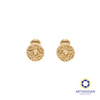 Arthesdam Jewellery 14K Yellow Gold Modern Royal Coin Earrings