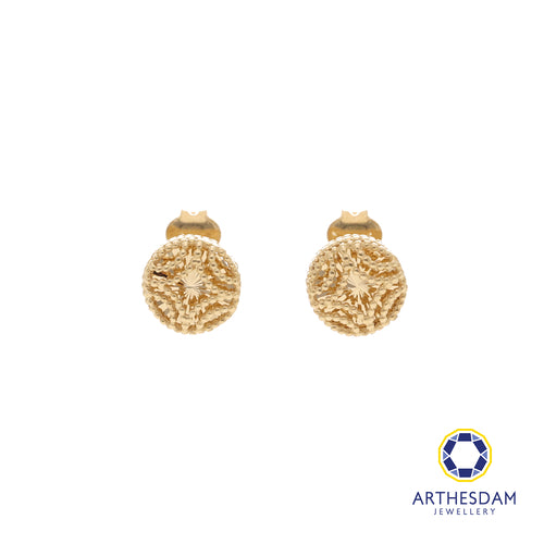 Arthesdam Jewellery 14K Yellow Gold Modern Royal Coin Earrings