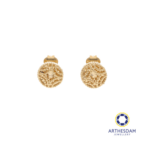 Arthesdam Jewellery 14K Yellow Gold Modern Royal Coin Earrings