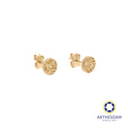 Arthesdam Jewellery 14K Yellow Gold Modern Royal Coin Earrings