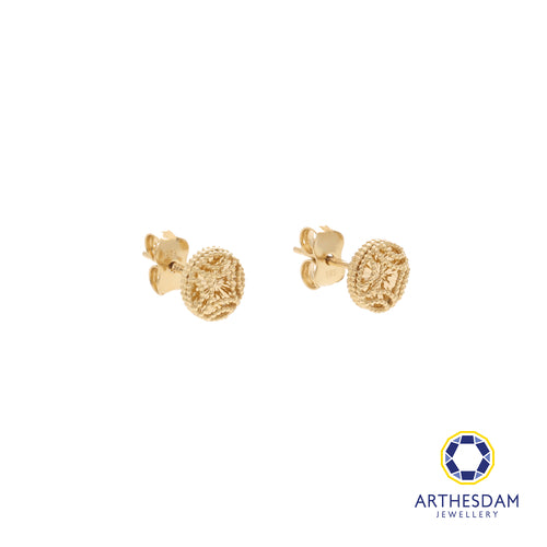 Arthesdam Jewellery 14K Yellow Gold Modern Royal Coin Earrings