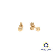 Load image into Gallery viewer, Arthesdam Jewellery 14K Yellow Gold Tiny Sparkle Ball Earring
