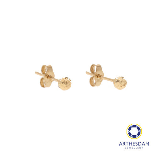 Arthesdam Jewellery 14K Yellow Gold Tiny Sparkle Ball Earring
