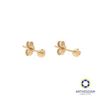 Arthesdam Jewellery 14K Yellow Gold Tiny Sparkle Ball Earring