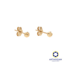 Load image into Gallery viewer, Arthesdam Jewellery 14K Yellow Gold Tiny Sparkle Ball Earring
