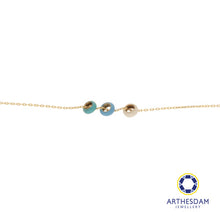 Load image into Gallery viewer, Arthesdam Jewellery 14K Gold Blue Hues Enamel Necklace
