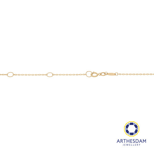 Arthesdam Jewellery 14K Gold Blue Hues Enamel Necklace