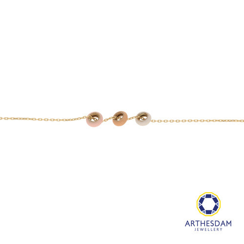 Arthesdam Jewellery 14K Gold Pink Hues Enamel Necklace