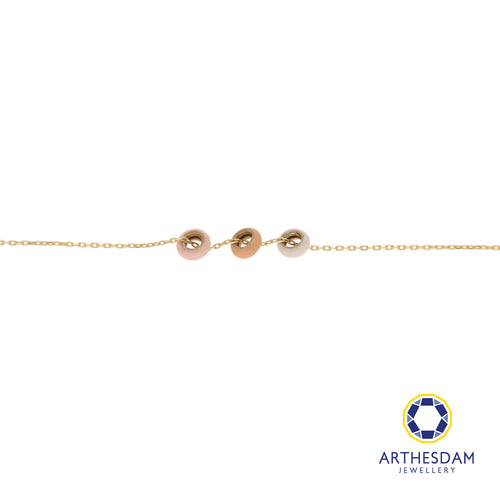 Arthesdam Jewellery 14K Gold Pink Hues Enamel Necklace