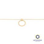 Arthesdam Jewellery 14K Gold Elegant Circle Necklace