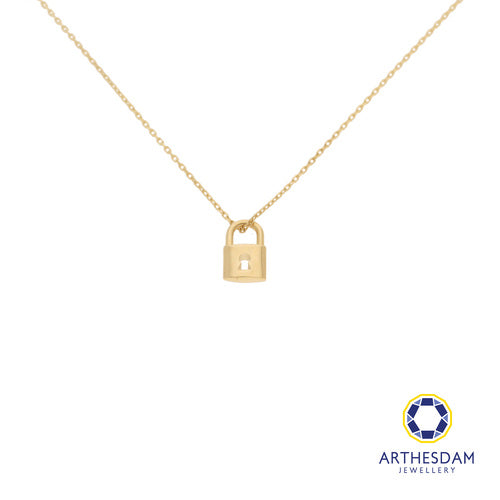 Arthesdam Jewellery 14K Gold Classic Lock Necklace