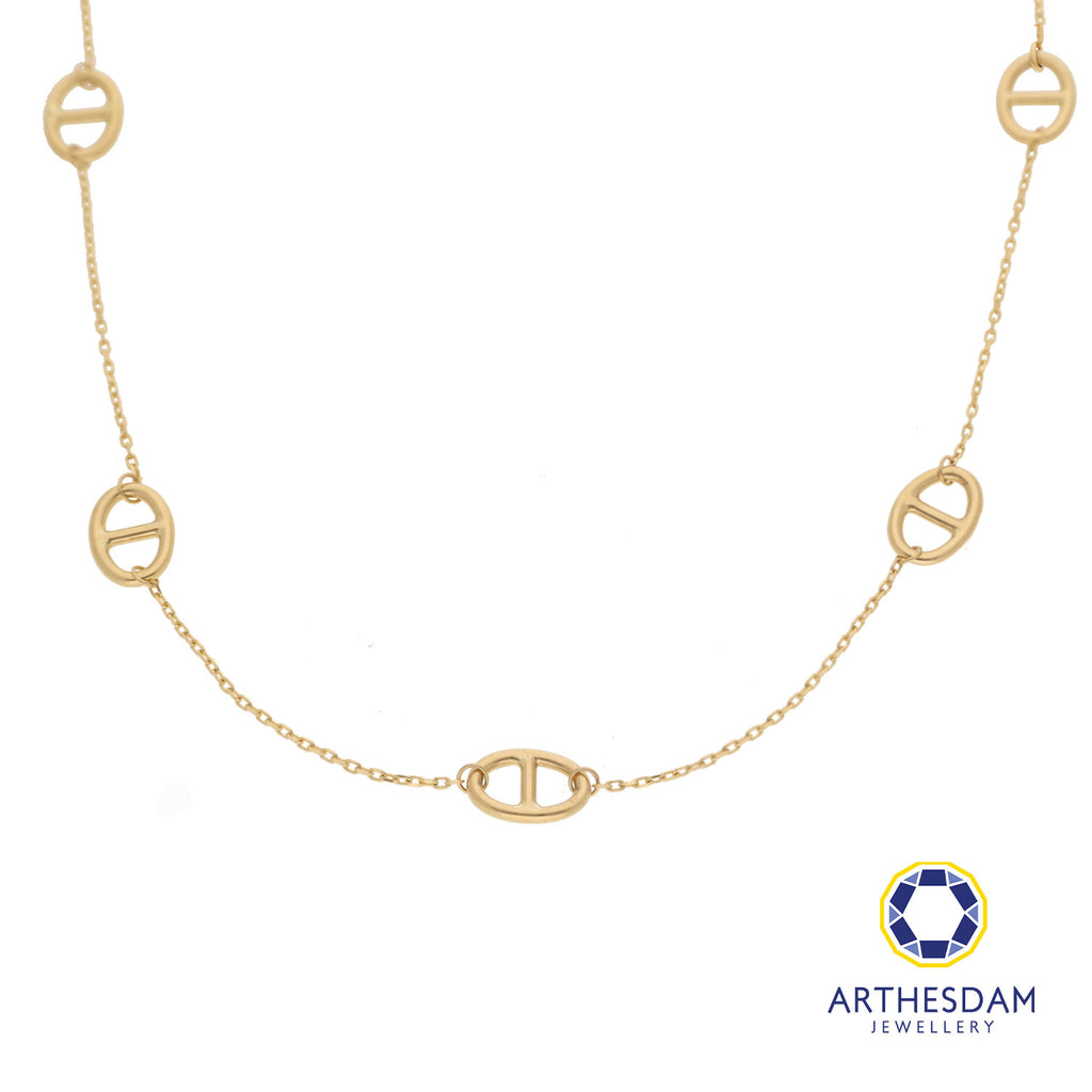 Arthesdam Jewellery 14K Gold Fancy Marina Link Necklace