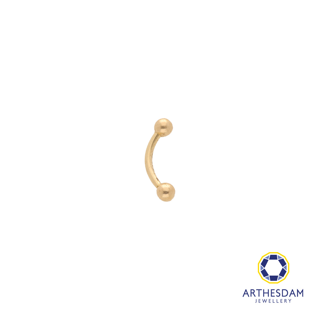 Arthesdam Jewellery 14K Gold Curved Barbell Ring/ Eyebrow Ring