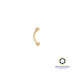 Arthesdam Jewellery 14K Gold Curved Barbell Ring/ Eyebrow Ring