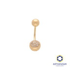 Arthesdam Jewellery 14K Gold Open Ball Solitaire Navel Ring
