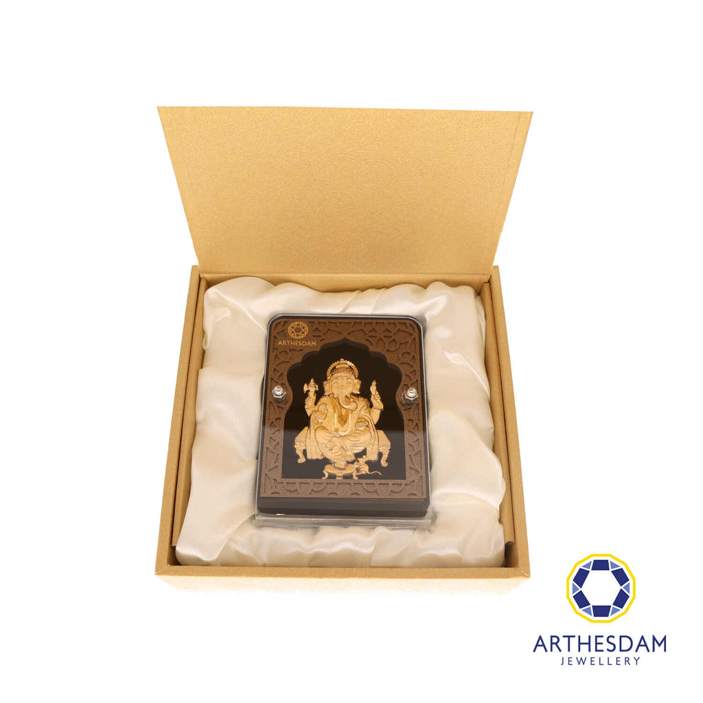 Arthesdam Jewellery 999 Gold Lord Ganesha Display Frame