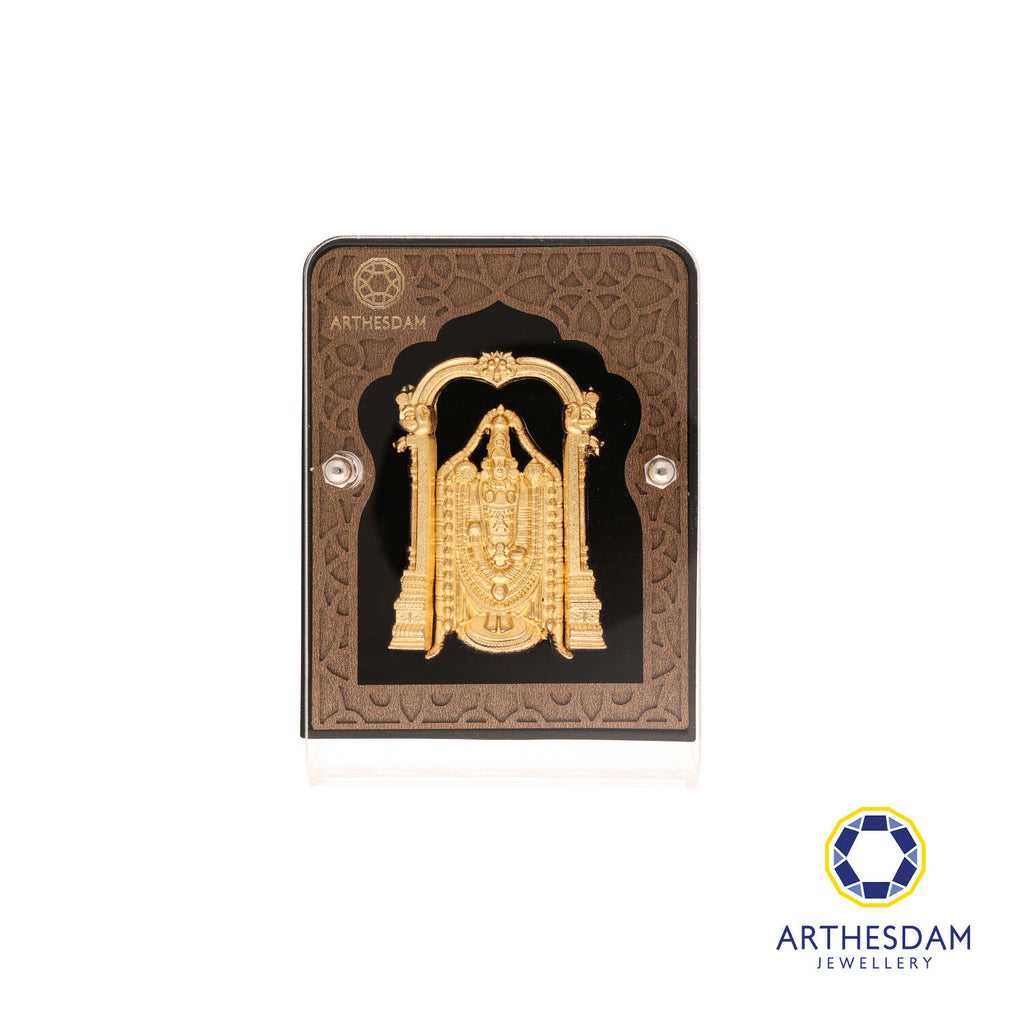 Arthesdam Jewellery 999 Gold God Tirupati Balaji Display Frame