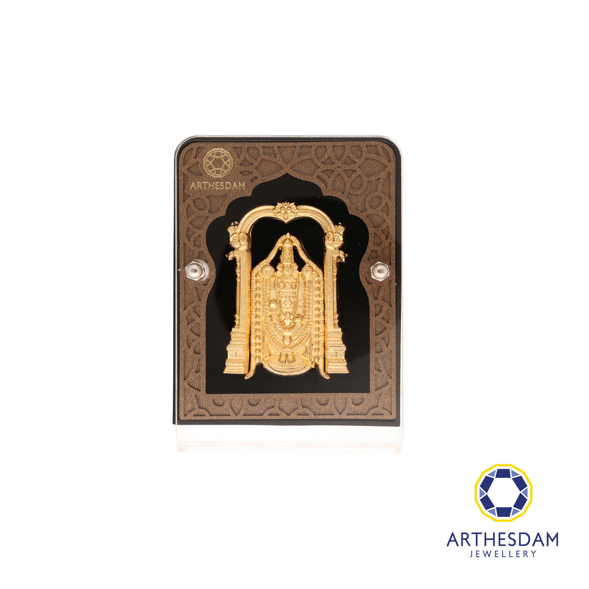 Arthesdam Jewellery 999 Gold God Tirupati Balaji Display Frame