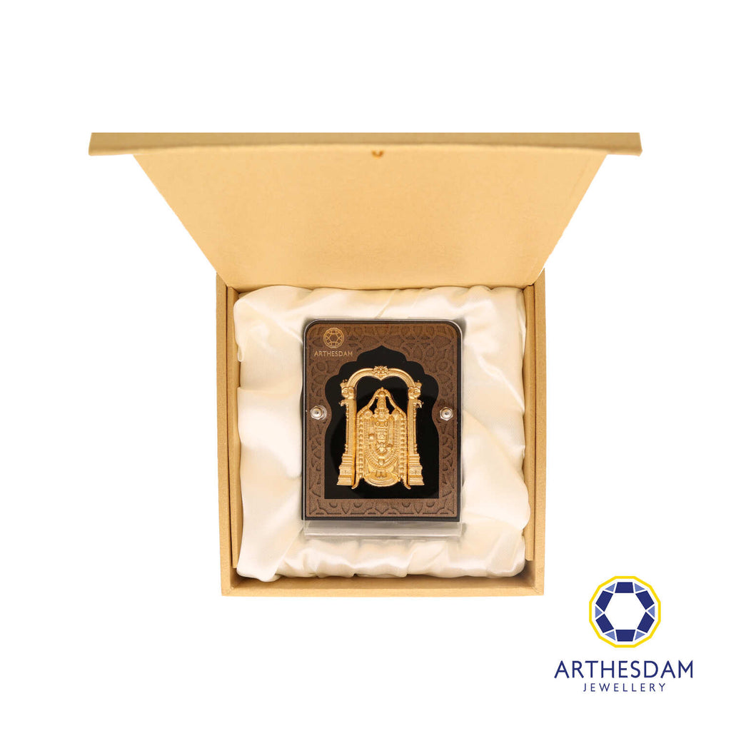 Arthesdam Jewellery 999 Gold God Tirupati Balaji Display Frame