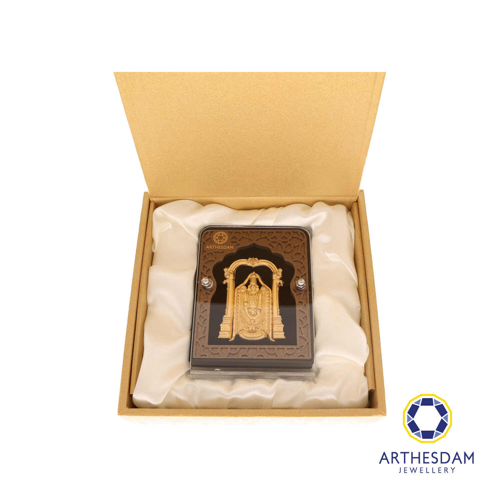 Arthesdam Jewellery 999 Gold God Tirupati Balaji Display Frame