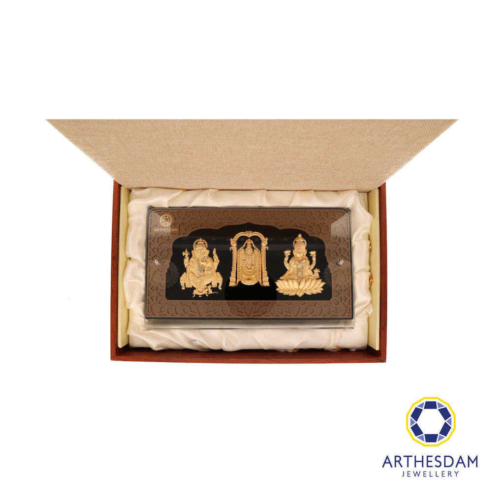 Arthesdam Jewellery 999 Gold Divine Blessing Trio Display Frame